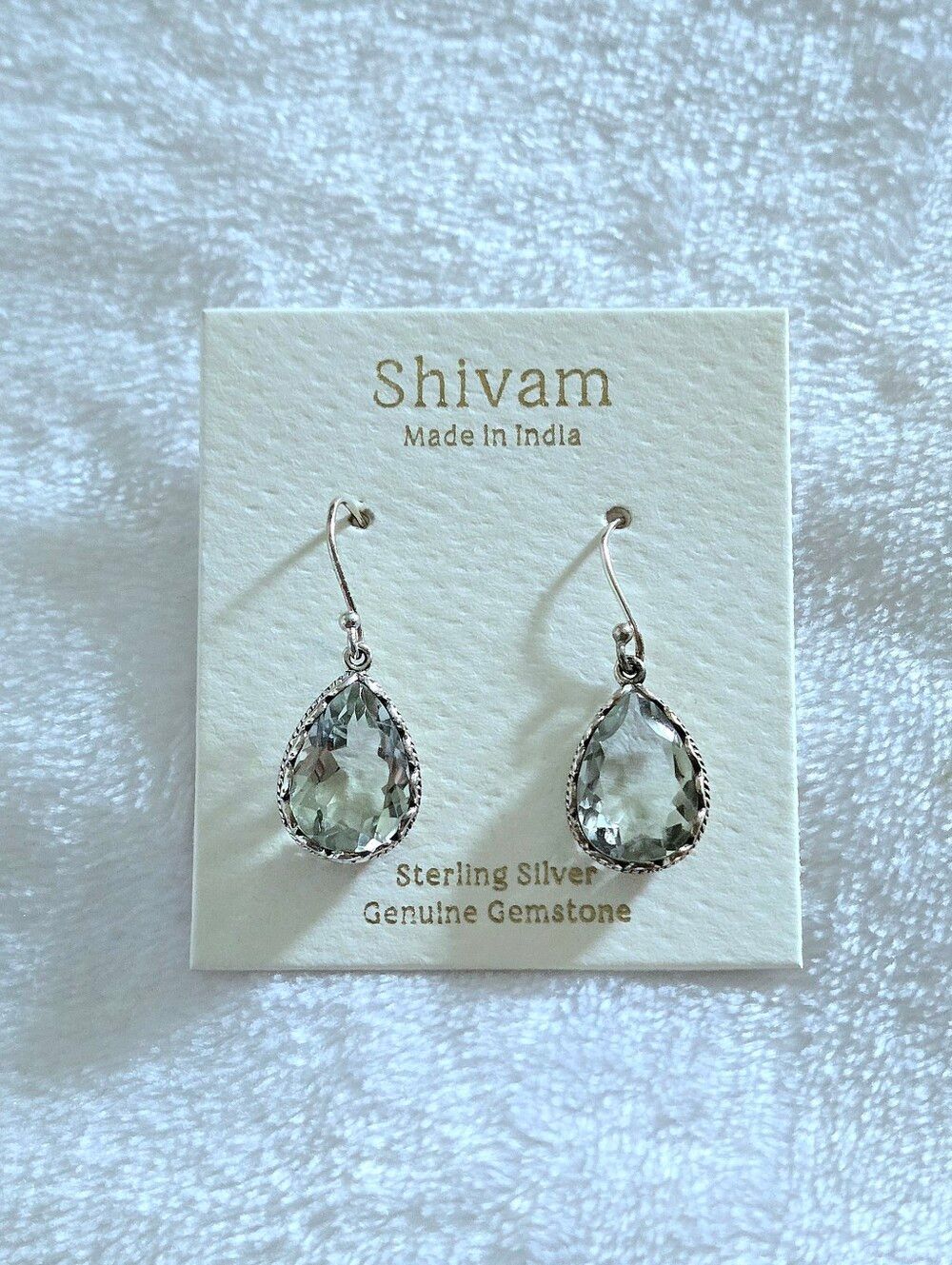 Shivam Green💚 Amethyst Teardrop💧Earrings